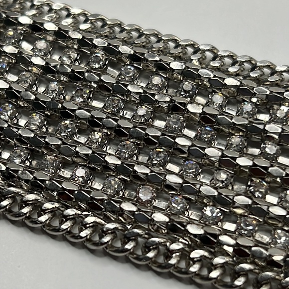 Vintage Clear Rhinestone Bling Bracelet - Picture 15 of 17